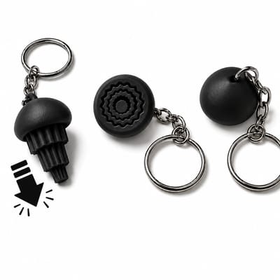Jellyfish Fidget Toy Sleutelhanger – Anti Stress Speeltje voor Kinderen en Volwassenen – Sensorisch Friemelspeeltje – Pocket Toy – Compact Formaat – Zwart