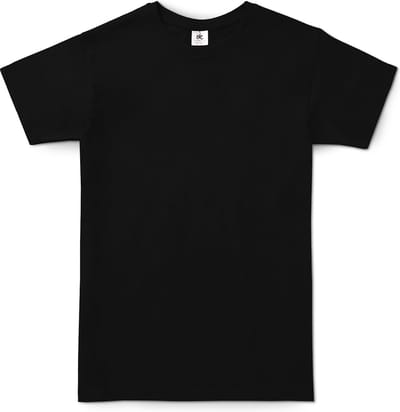 B&C Exact 150 Heren T-Shirt - Zwart - Extra Small - Korte Mouwen