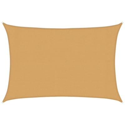 vidaXL - Zonnezeil - 160 - g/m² - rechthoekig - 3x4,5 - m - HDPE - zandkleurig