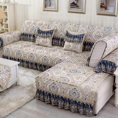 Europese Mode Kant Jacquard Bankkussens Eenvoudig Modern Vier Seizoenen Stoffen Bankhoes 60*60+18cm