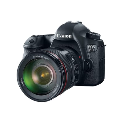 Canon EOS 6D Full Frame DSLR Camera + EF 24-105mm f/4L IS USM Zoomlens zwart