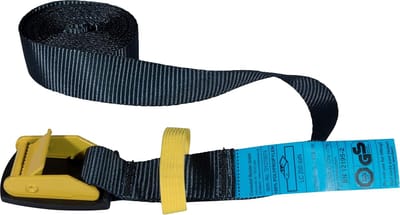 Sjorband met Klemslot - Spanband Ladingzekering - Vervoer Beveiligen - Eendelig Ontwerp - 4 meter x 25 mm - Blauw