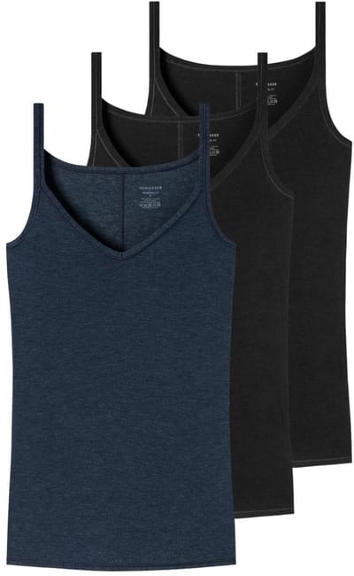 Schiesser Dames spaghettitop 3 pack Personal Fit