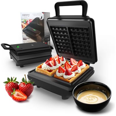 Wafelmat voor 2 grote wafels 8,5x14,5 cm 1800W Anti-aanbaklaag Anti-aanbaklaag Vlamvrije houder 2 lampen