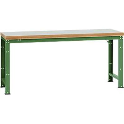 Manuflex werkbank Profi standaard, Tafelblad kunststof B 2000 x D 700, resedagroen