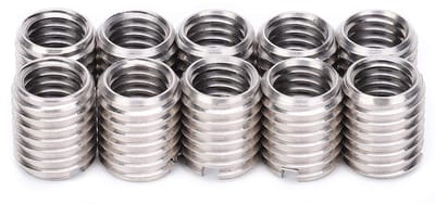 Dailygoods- Schroefdraadinsert 10 Stks - M8 X 1.25 Vrouwelijk - M10 X 1.5 Mannelijk - Roestvrij Staal - Reparatiemoer - Duurzaam en Sterk - Insteekmoer