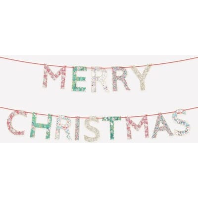 Meri meri x liberty kerst slinger merry christmas