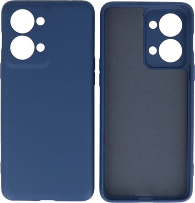 Hoesje Geschikt voor OnePlus Nord 2T - Fashion Telefoonhoesje Backcover - Siliconen Hoesje - Navy