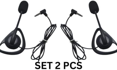 HorsewhispererPRO - Voordeelset 2 stuks - Over-Ear Koptelefoon Met Microfoon - Universele Instructieoortjes voor de paardensport - Hoge Geluidskwaliteit - compatibel 3,5mm systemen