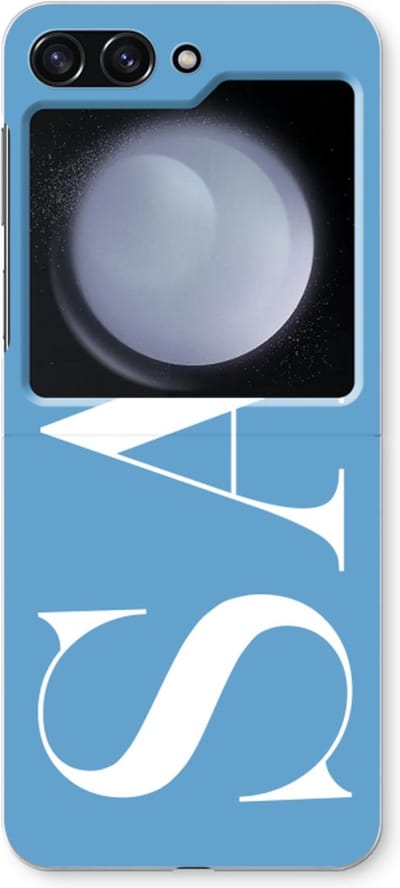 Gepersonaliseerd - Case Company® - Hoesje geschikt voor Samsung Galaxy Z Flip5 hoesje - Monogram N°2 - Soft Cover Telefoonhoesje - Bescherming aan alle Kanten en Schermrand