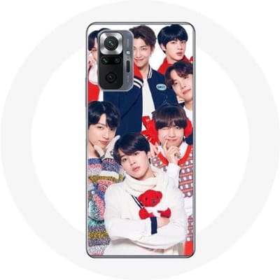 Coque pour Xiaomi Redmi Note 10 Pro BTS Affiche Memebers Cadeau de Noël 2023