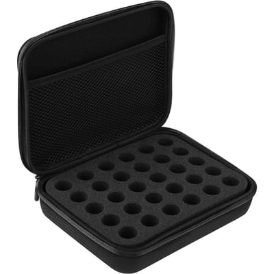 Essentiële Olie Draagtas, Harde Schaal Essentiële olie Koffer, Geschikt voor Flesjes 5ml(Zwart)