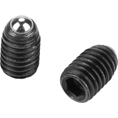 10 stuks M8 Schroefdraad Zeskantige Inbus Koolstofstaal Kogel Veerplunjers Set (M8*30)