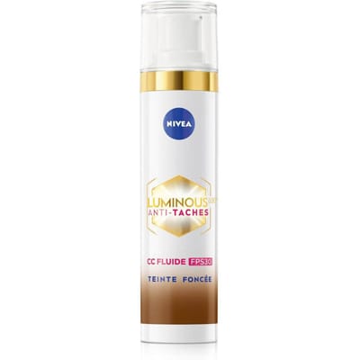 NIVEA Cellular LUMINOUS630 CC Fluid Cream met SPF 30 - Dark - Anti-Pigmentvlekken Crème - Gekleurde Dagcrème - Gezichtscreme - 40ml
