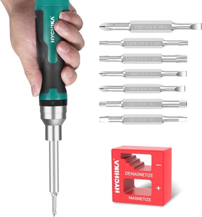 16-in-1 Ratel Schroevendraaier Set met Multifunctionele Bits en Ergonomische Grip