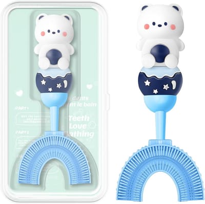 Kinder Tandenborstel U-Vormig Zachte Silicone voor Oegevoelige Gezonde Mondverzorging