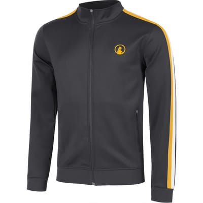 Quiet Please Endlessly Stripes Trainingsjack Heren-Antraciet,Oranje