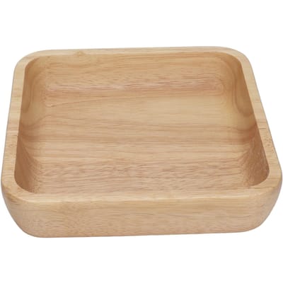 Houten Saladeschaal Vierkant Verdikt Eenvoudig Voedsel Rijst Saladeschaal Keukengerei voor Restaurant21cm / 21cm