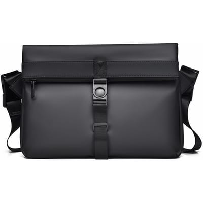 Heren Schoudertas, Postbode Trendy Crossbody Tas, Grote Capaciteit, Modieuze Herentas, High-end Schoudertas 23.5 *33 *7 zwart