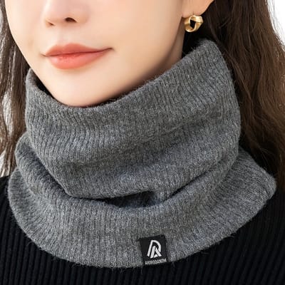 Livano Nekwarmer - Dames - Fleece - Motor - Bandana - Masker - Colsjaal - Sjaal - Gewatteerd - Skiën - Warm - Casual - Middel Grijs
