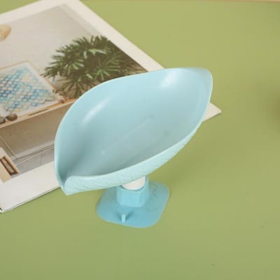 Afvoer Zeephouder Bladvorm Zeepdoos Zuignap Bakje Droogrek voor Douchespons Container Keuken Badkamer Accessoires