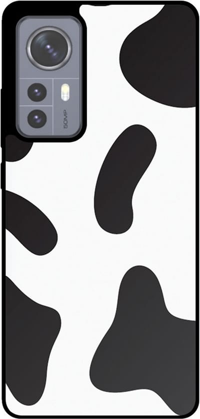 Smartphonica Telefoonhoesje Geschikt voor Xiaomi 12 met Koeienvlekken Opdruk - TPU Backcover Case With Cow Patches Design geschikt voor Xiaomi 12
