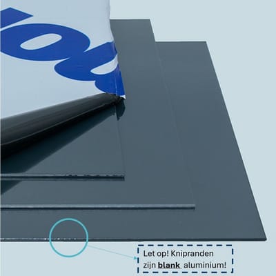 Aluminium Plaat - RAL 7016 - Antracietgrijs - 1,5mm, 300x300mm