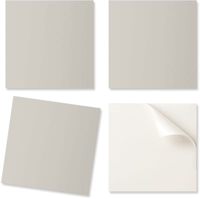Zelfklevende vinyltegels met print voor de badkamer, lichtcrème kleur, 20x20x20 cm