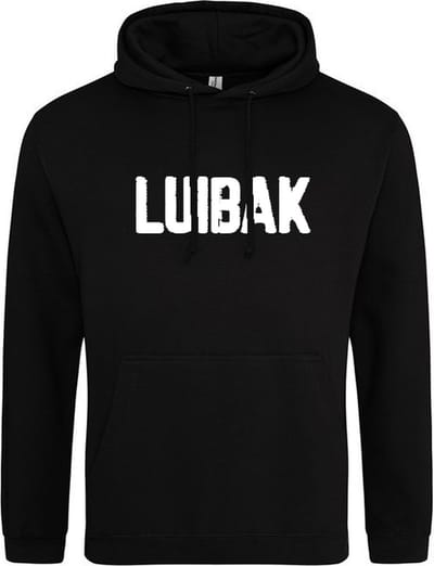 LUIBAK Hoodie | Sweater | Capuchon | Trui | Hooded | Print | Zwart | Maat S