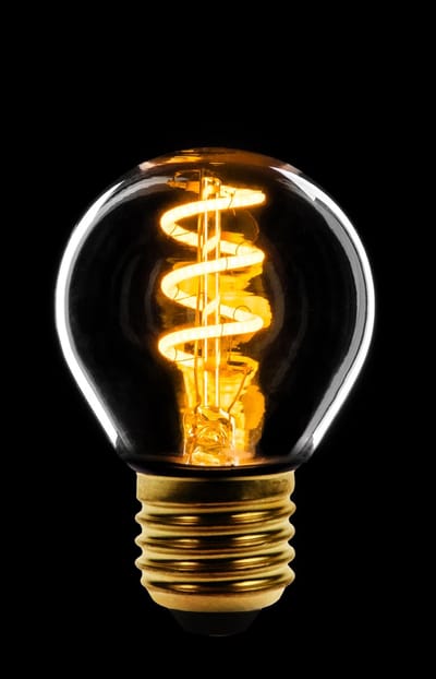 ETH Led spiraal filament kogel E27 4W 3 stappen dimbaar helder 2200K