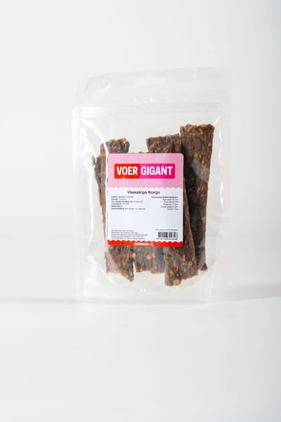 Voergigant - Vleesstrips - Konijn - 100 g