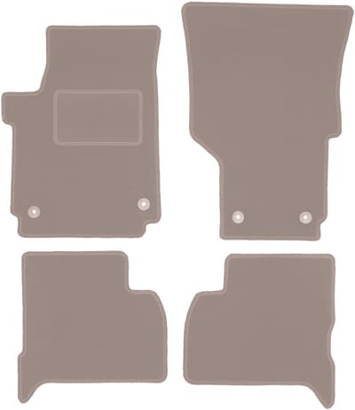 Beige velours matten voor: Volkswagen Amarok pick-up (2010-)