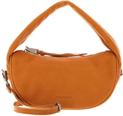 FREDsBRUDER Leren Handtas Schoudertas Bobonia Mini Hobo Bag Melon Oranje
