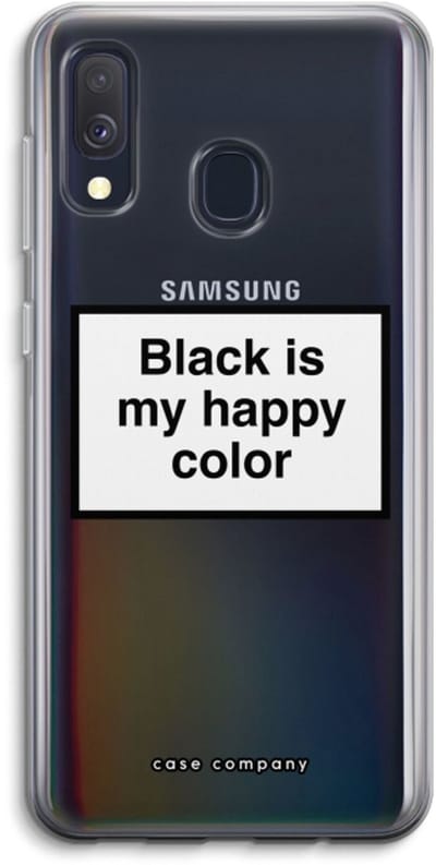 Case Company® - Hoesje geschikt voor Samsung Galaxy A40 hoesje - Black is my happy color - Soft Cover Telefoonhoesje - Bescherming aan alle Kanten en Schermrand