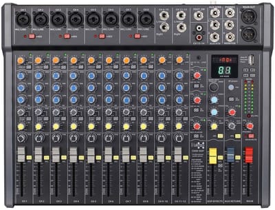 E-Lektron C848-DSP 16 kanaals mengpaneel - Met USB interface, DSP effecten en Bluetooth