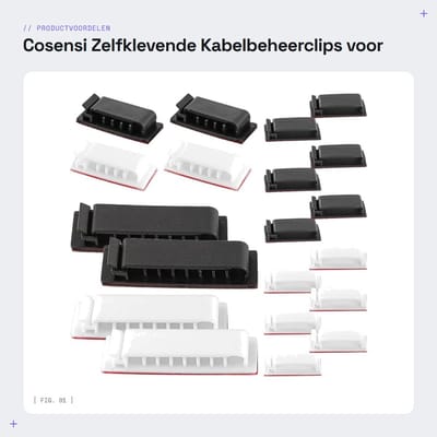 Dailygoods - Zelfklevende Kabelbeheerclips voor Snoeren en Draden