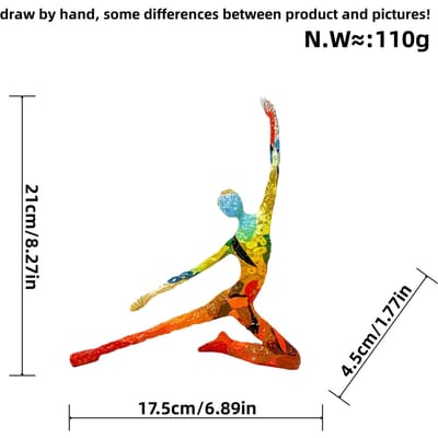 Nieuwe Kleurrijke Ornamenten Huis High-end Handwerk Verloop Abstract Figuur Yoga Decoratie Benodigdheden