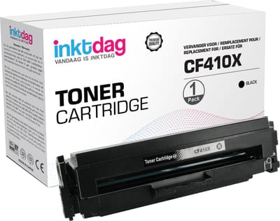 Inktdag toner cartridge voor HP CF410X zwart  voor HP Color LaserJet M377 dw, M452 dn, M452 dw, M452 nw, M477 fdn, M477 fdw, M477 fnw,