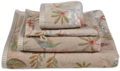 Pip Studio Badlaken Secret Garden Khaki 70x140