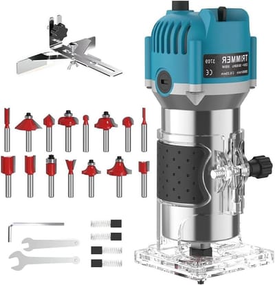Handrouter Houtbewerking - Compacte Frees - Meubels Vormgeven - Hoge Precisie - 800W Vermogen - Blauw