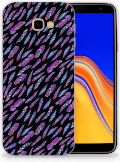 Samsung Galaxy J4 Plus (2018) TPU bumper Feathers Color