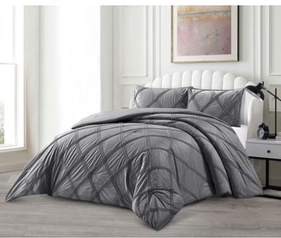 Lavella – bedsprei set – Lara – 3-delig – donkergrijs – 240x250 cm/60x70 cm
