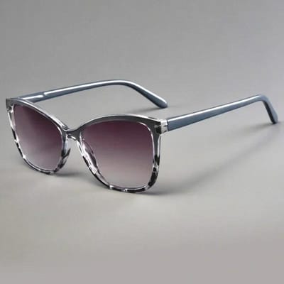 Trendy Grijs Glas Presbyopie Bril Mode Lees Zonnebril Groot Montuur Verziendheid Bril 0 Tot +4.0 voor Mannen Vrouwen 3.5 gray