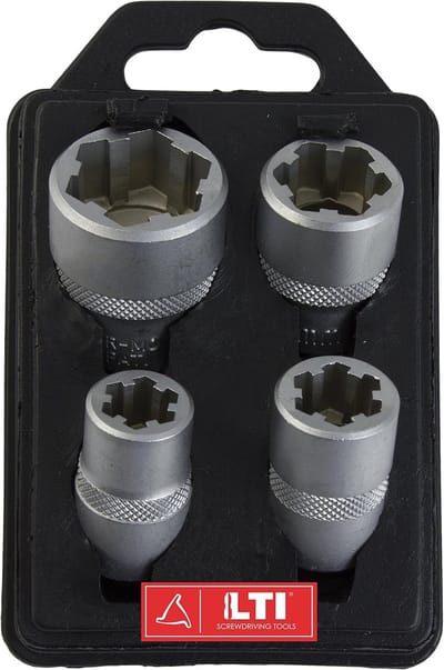 Schroevenverwijderset - Boutverwijderaars - Beschadigd metaal verwijderen - 4 Delige set - 10.5 x 7 x 4 cm - Staal