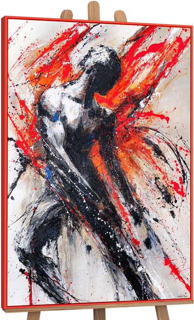 Canvas schilderij handgeschilderd inner strength abstract – YS-Art Gallery – Luxe wanddecoratie voor woonkamer – Modern schilderij voor slaapkamer en hal