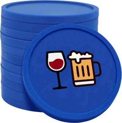 CombiCraft bier en wijn munten donker blauw Ø29mm enkelzijdig bedrukt - 100 stuks