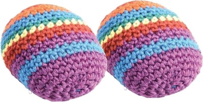 Jongleerballen Kinderen - Handgehaakt Speelgoed - Hand-Oog Coördinatie - Artistiek Ontwerp - 2 Stuks - Regenboog