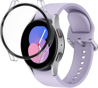 Hoesje voor Samsung Galaxy Watch 5 (40mm) - Harde beschermhoes transparant scherm gehard glas
