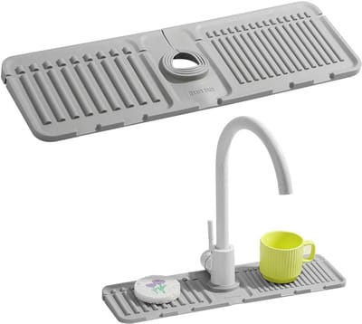 Dailygoods- Spatbescherming - Waterdicht - Siliconen - Afdruipmat - Keukengerei - Formaat 44,5 x 14,5 cm - Kraanmat