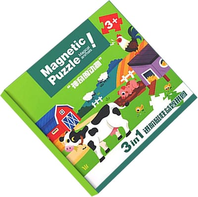 Magnetisch Speelgoed - Peuter Puzzelboek - Leren Ontwikkeling - Educatief Spel - 18x18x1.5 cm - Magische Dieren
